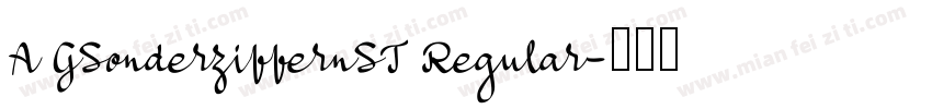 A GSonderziffernST Regular字体转换